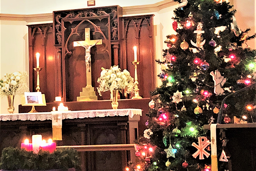 Christmas tree in the church