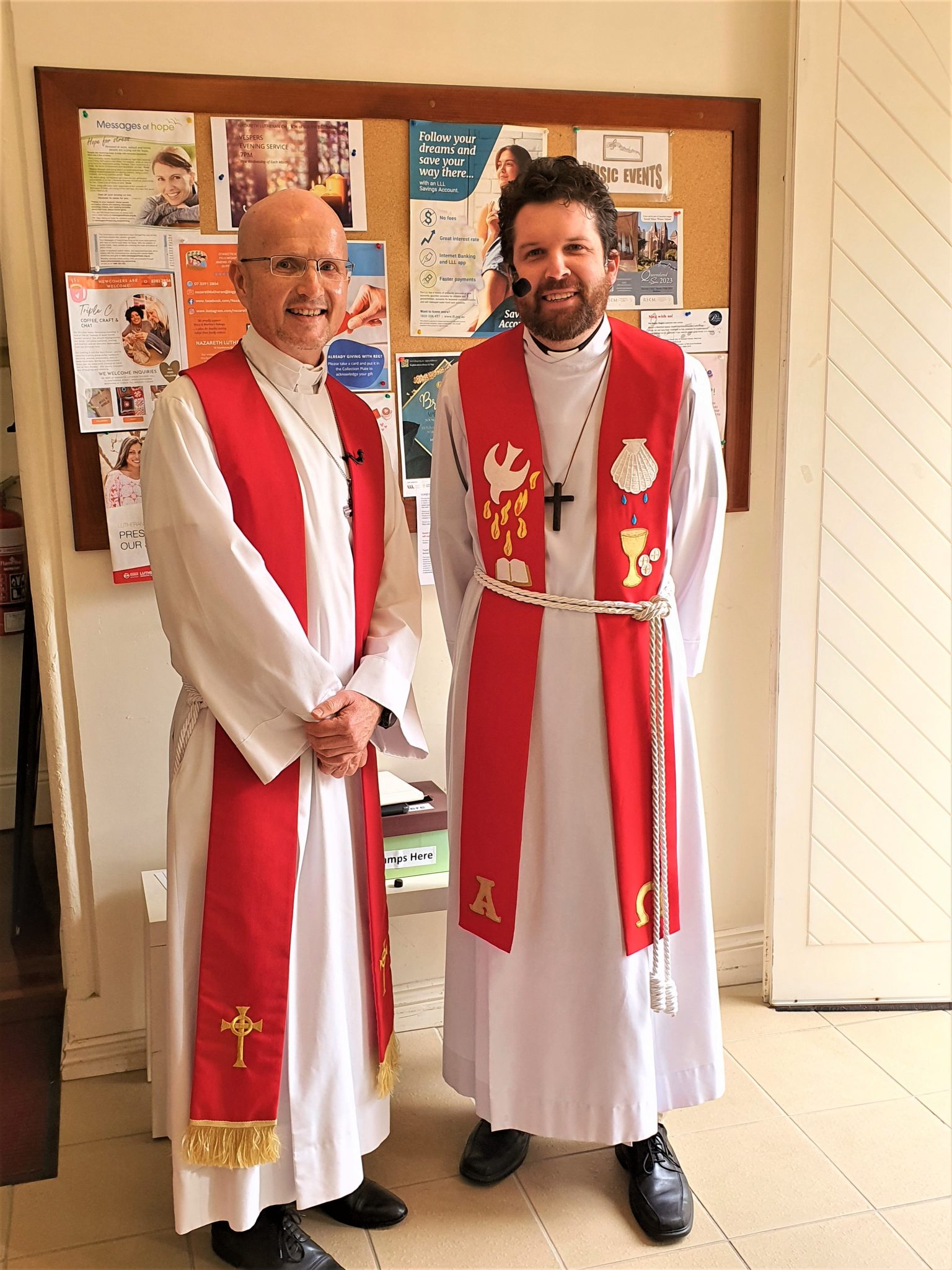 Bishop Mark (left) and Pastor Chris (right)